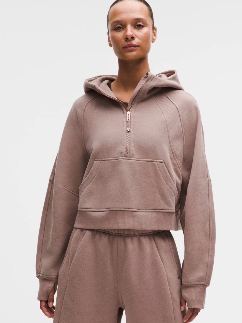 Lululemon Scuba Oversized Half-Zip Hoodie with gold size m/l